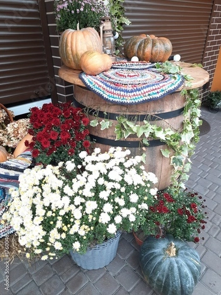 Fototapeta table with flowers