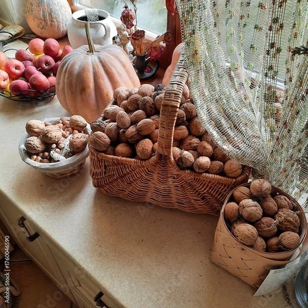 Fototapeta nuts and dried fruits