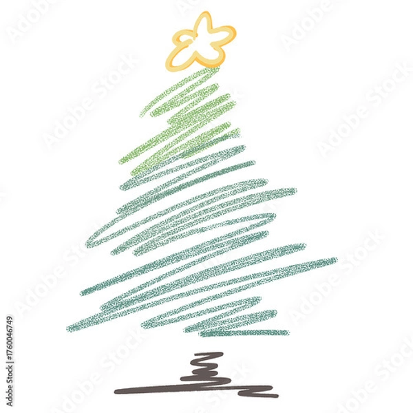 Obraz “Whimsical Christmas Trees – Minimal Holiday Doodles”