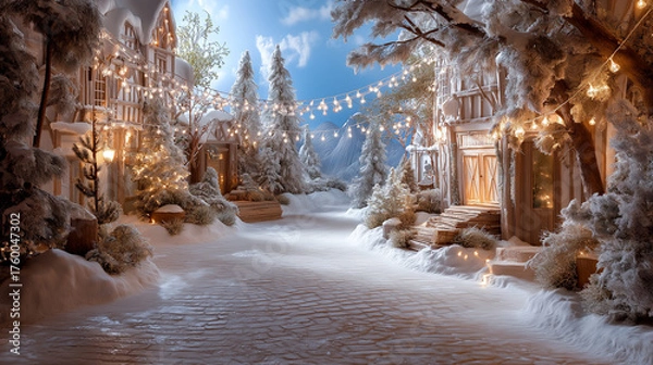 Obraz winter landscape in the city