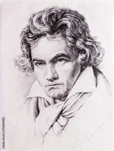 Obraz Portret Ludwiga van Beethovena.
