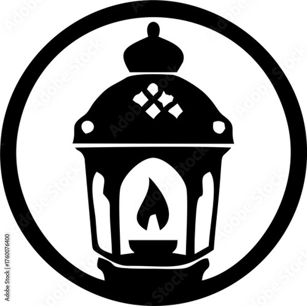 Obraz Beautiful Ramadan Light Candle Decoration with Glowing Lantern Ambience