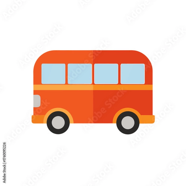 Fototapeta bus icon clipart vector on transparent background