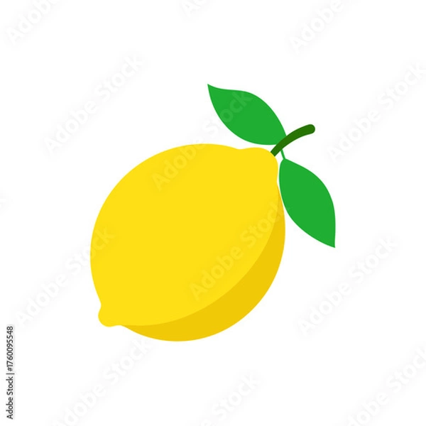 Fototapeta lemon icon clipart vector on transparent background