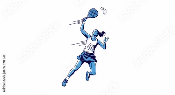 Fototapeta Dynamic Tennis Player in Action A Bold Illustration Capturing the Essence of Sport and Competition