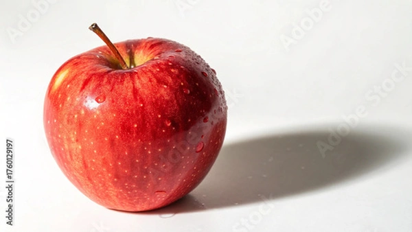 Obraz red apple on black background