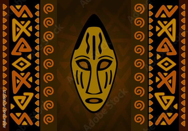 Obraz african mask with simple tribal pattern