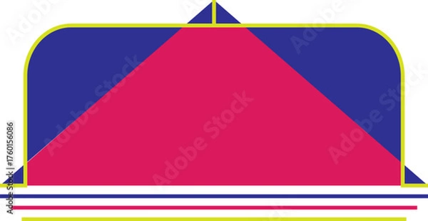 Obraz Two Solid Colour Background Vector Illustration
Abstract Geometric Design with Triangle
Pink Pyramid on Blue Background Vector