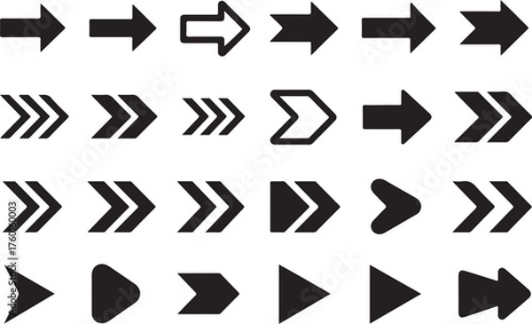 Fototapeta Versatile arrow collection for modern designs now