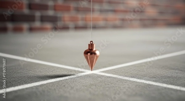 Obraz Plumb Bob Tool Precision Construction Measurement Building Level Ground