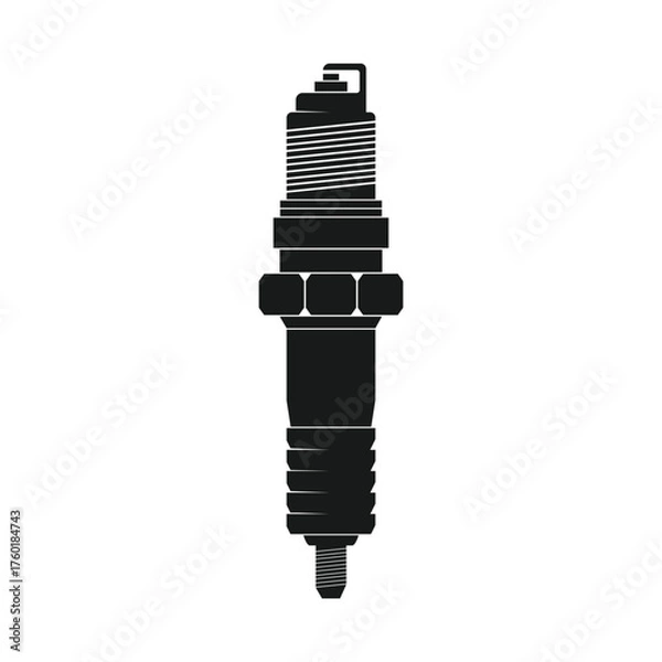 Fototapeta flat style motorcycle spark plug icon