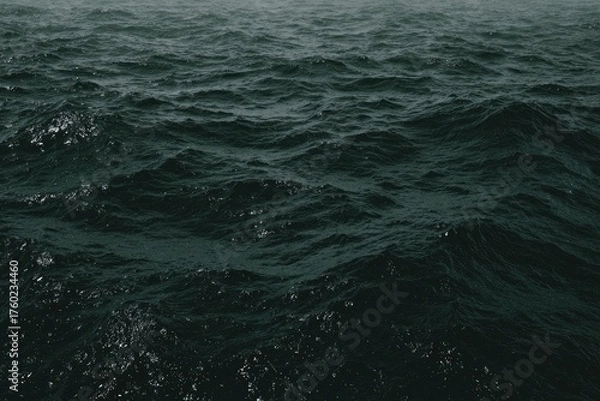 Fototapeta Dark, moody ocean waves