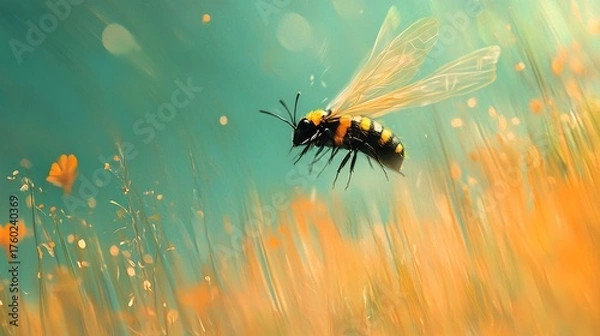 Obraz fly on the grass