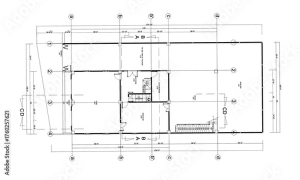Obraz First Floor Plan To 2 Story House