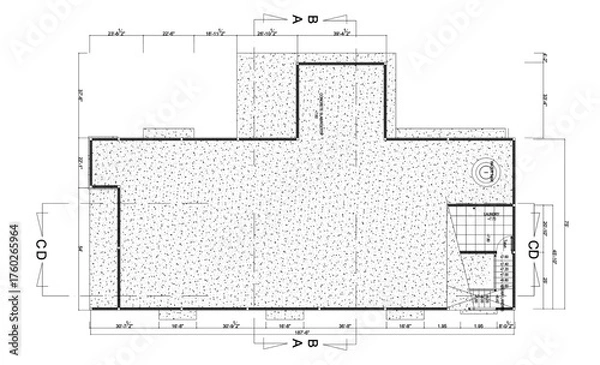 Obraz Rootop For 2 Story Shophouse