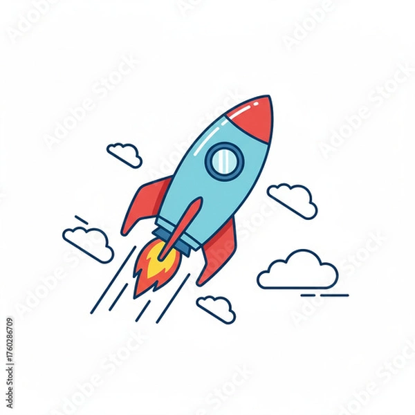 Obraz rocket in space