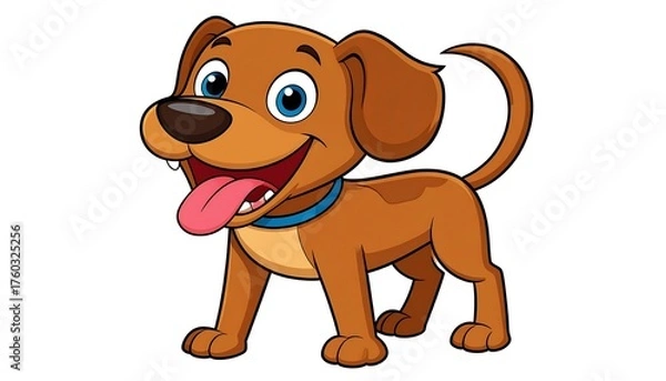 Obraz Cartoon dog with joyful expression