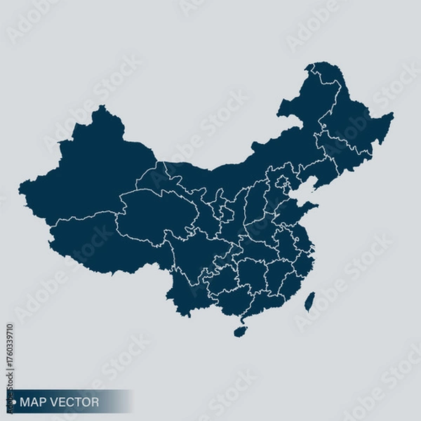 Fototapeta China map