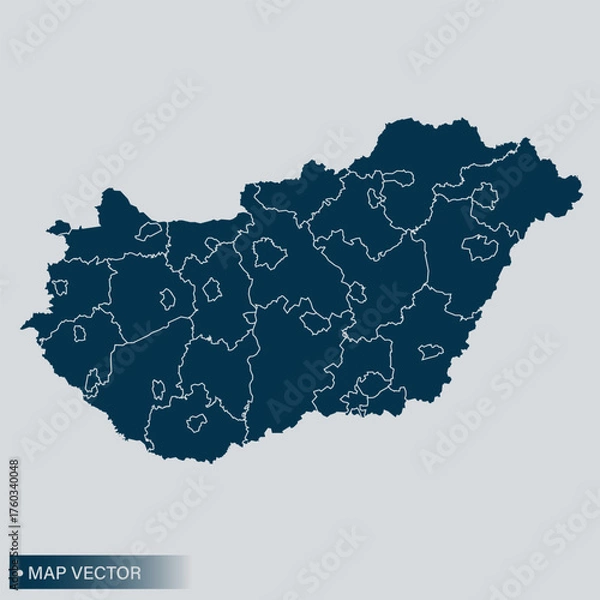 Fototapeta Hungary map