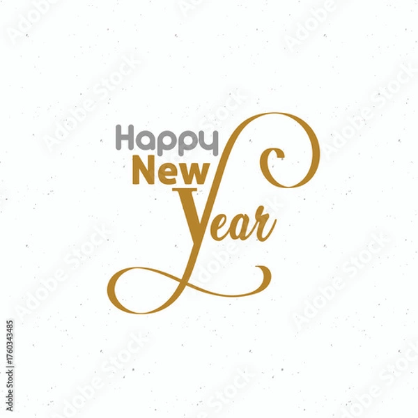 Fototapeta elegant happy new year greeting background with 2023 3d gold text