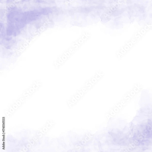 Obraz A gentle watercolor background with soft lavender hues bordering a lighter gray-white central area, creating an ethereal frame effect.