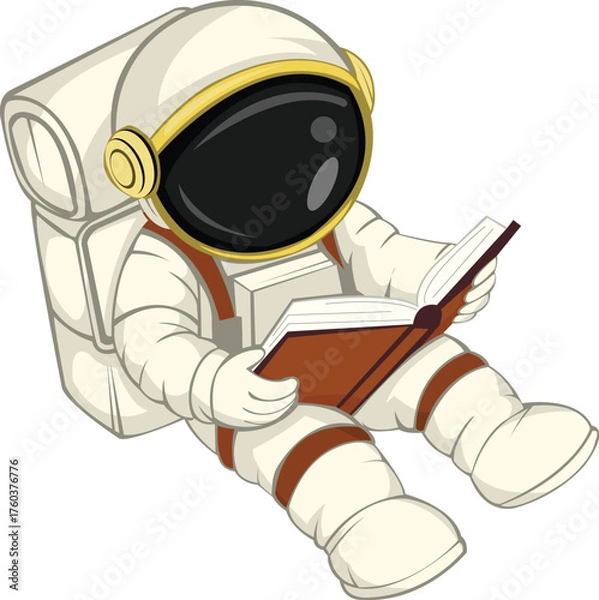 Fototapeta Astronaut read a book