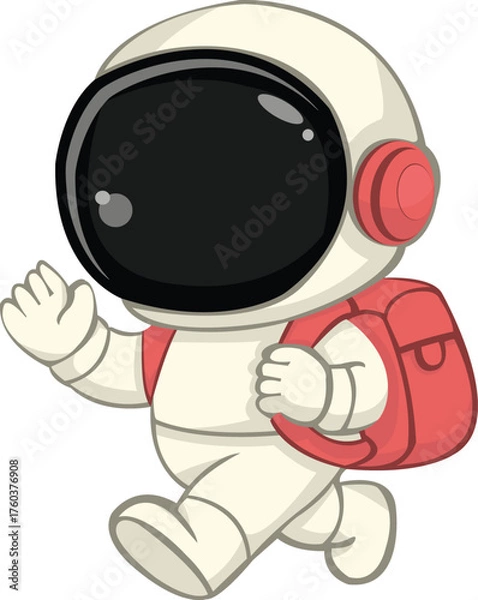 Fototapeta Astronaut with red bag