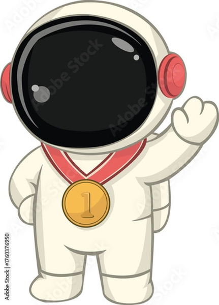 Fototapeta Astronaut with medal