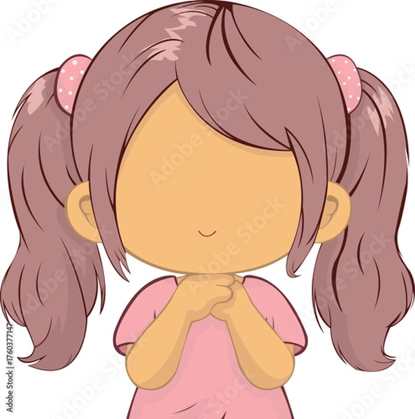 Obraz Cute girl faceless