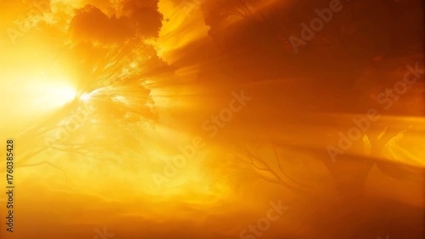 Fototapeta Enchanting Golden Sandstone Canyon with Flowing Wavy Walls Illuminated by Brilliant Sunlight Creating Mesmerizing Natural Patterns