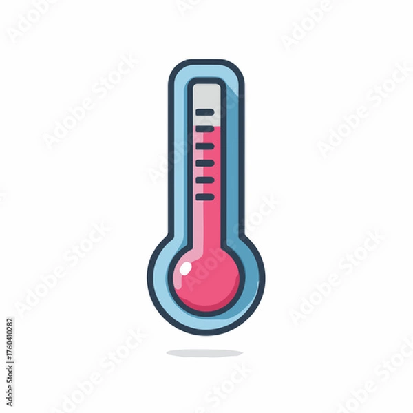 Fototapeta Monochrome Thermometer Outline Symbol Design