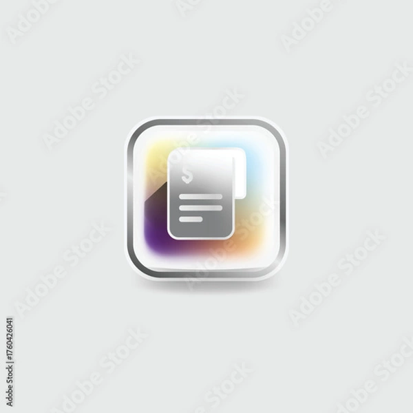 Fototapeta Modern icon shopping receipt user interface concept design vector