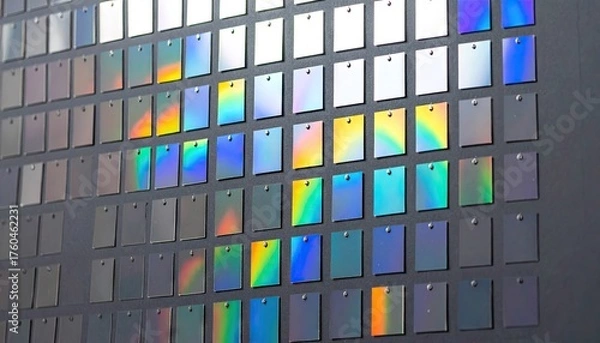 Fototapeta Iridescent Prism Wall Patch with Rainbow Dispersion