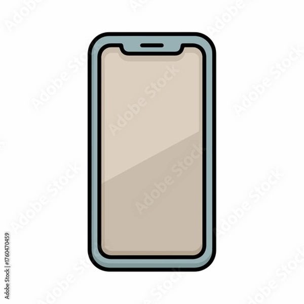 Fototapeta Minimalist Smartphone Outline Icon