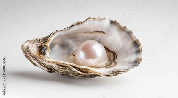 Obraz Open oyster shell, pearl inside