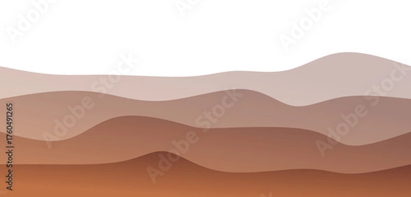 Fototapeta Abstract Wavy Earth Tones Gradient Layers Background