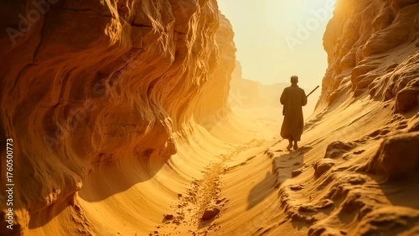 Fototapeta Characters and Light and Shadow in the Canyon