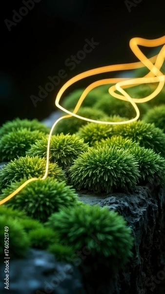 Obraz Artistic Exhibition of Luminous Moss
