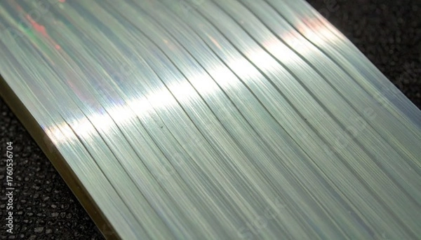 Fototapeta Iridescent Resin Sheet with Glowing Ripple Wave Pattern