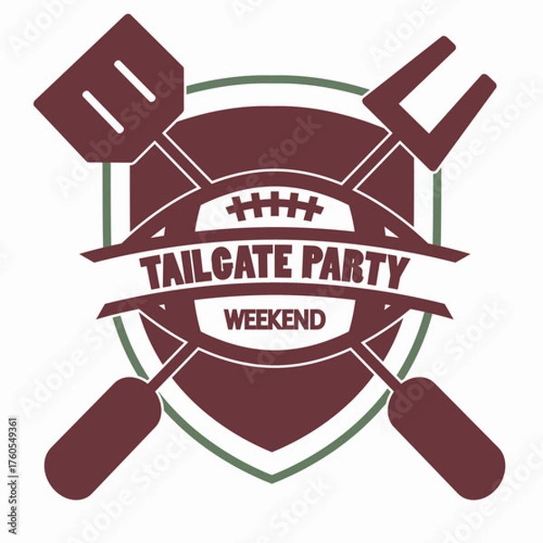 Fototapeta tailgate logo icon design vector flat isolated illustration