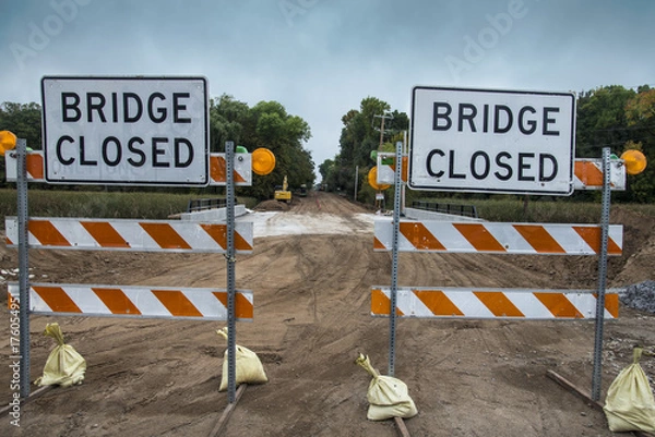 Obraz W budowie most i droga