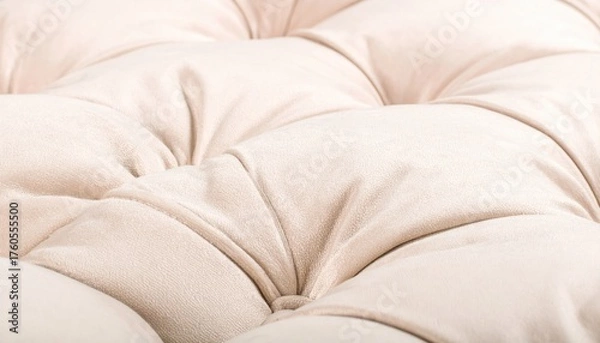 Obraz Soft Off White Boucle Upholstery Texture Close Up