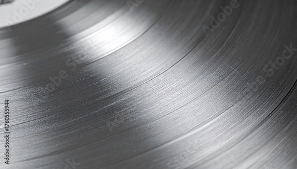 Obraz Close-Up of Brushed Steel Plate with Subtle Spiral Vortex