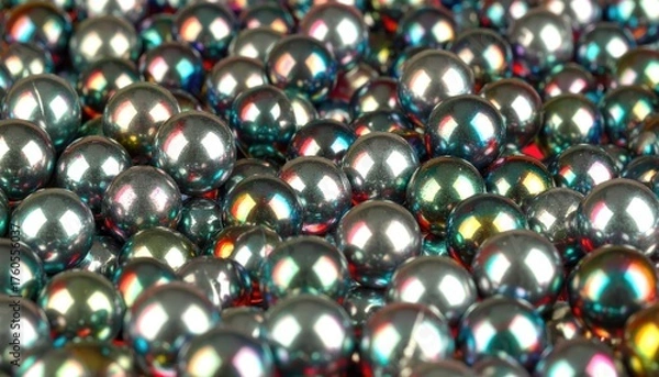 Obraz Seamless Chrome Jelly Globs Reflective Surface