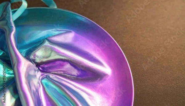Obraz Teal and Violet Satin Plate with Silky Finish