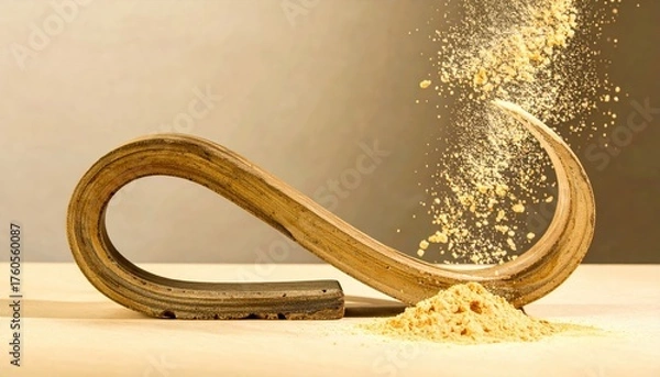 Obraz Beige Powder Falling onto Infinity Curve Shape