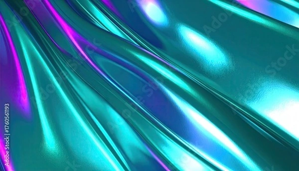 Obraz Iridescent Cyan and Violet Fabric Texture