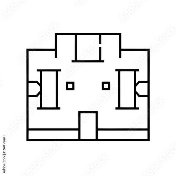 Obraz A single red apple isolated on transparent background