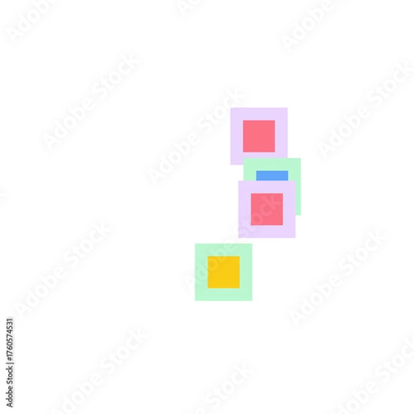 Fototapeta Icon Duotone Panels Art Glassmorphism