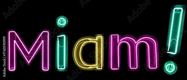 Obraz Miam! néons multicolores